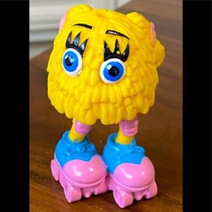 1989 Yellow Fry Skater Girl Figure McDonalds Vintage Action Figure